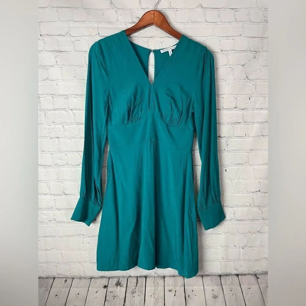 BCBGeneration Green/Blue Mini Dress Long Sleeve Size 2